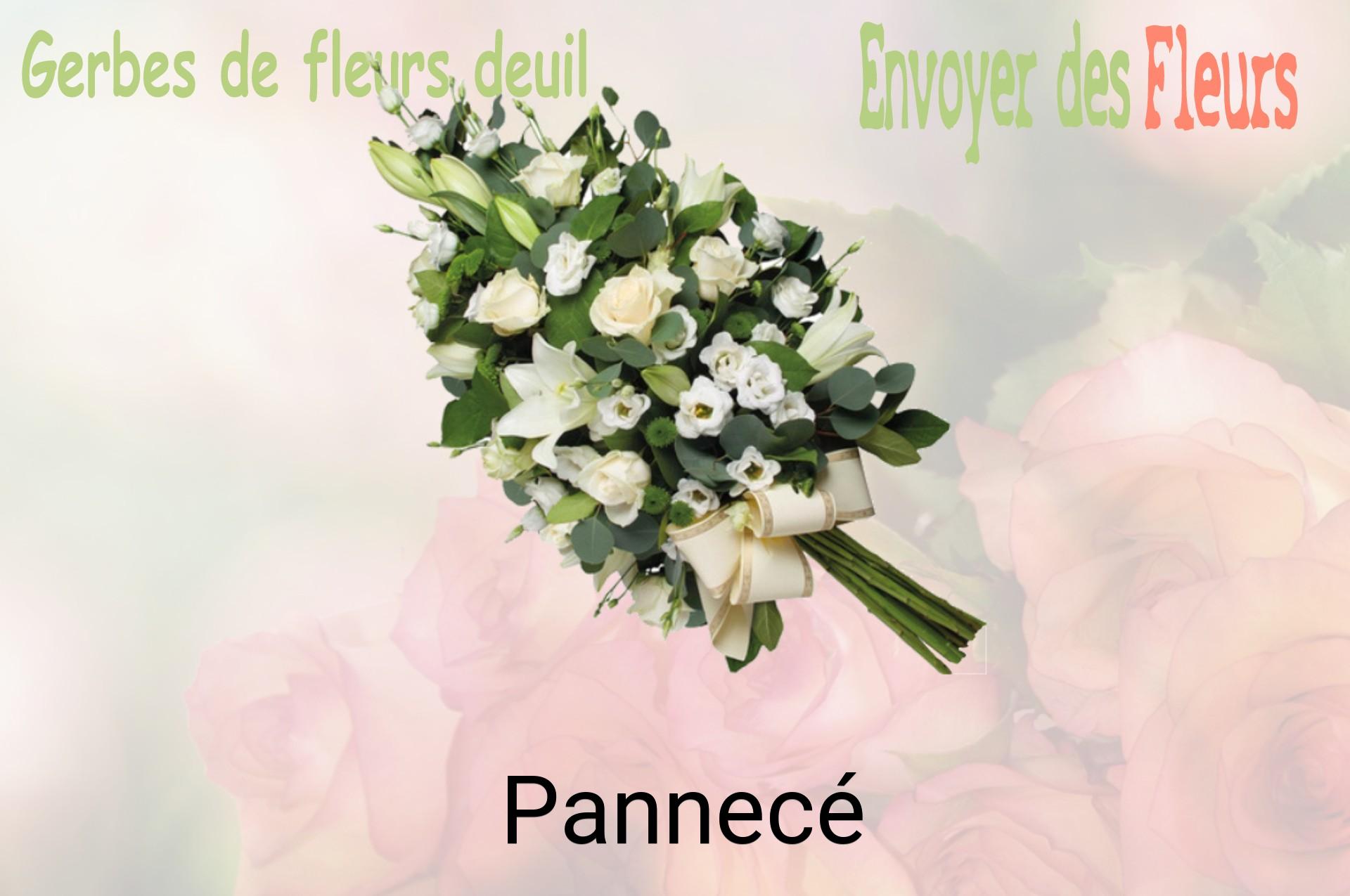 Gerbe de fleurs de deuil livrée à Pannecé